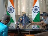 Recording of Amb's interview by 2STV Allo Bombay anchor Mamadou Kane. Questions ranged from fight against Covid-19 pandemic to love for Bollywood, from  trade and economic cooperation and skills upgrdation to  Special week to celebrate 75th Independence Day