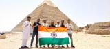 Rashtragan by Indian students in front of Pyramids