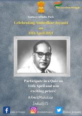 Celebrations of Ambedkar  Jayanti on 14th April by Online Quiz and Photo Exhibition.