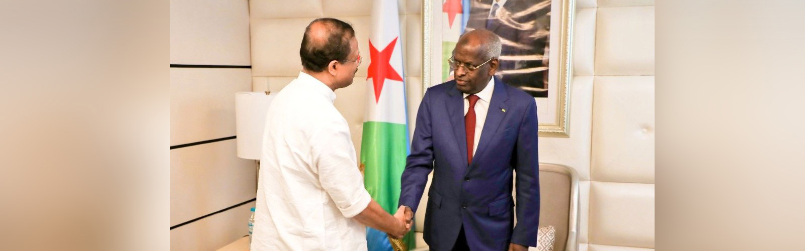 Minister of State for External Affairs Shri V. Muraleedharan met H. E. Mr. Mahmoud Ali Youssouf, Foreign Minister of Djibouti
