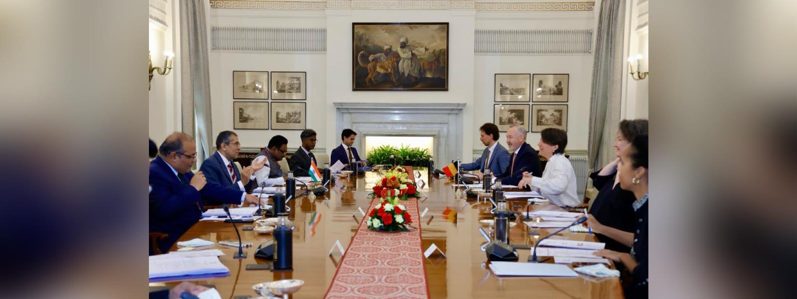 2nd India-Belgium Foreign Office Consultations held in New Delhi, co-chaired by Secretary (West), Shri Pavan Kapoor and H.E. Ms. Theodora Gentzis, Secretary General of the Ministry of Foreign Affairs, Foreign Trade and Development Cooperation of Belgium