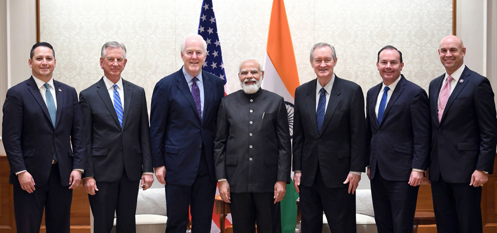 Prime Minister Shri Narendra Modi meets US Congressional delegation led by Senator John Cornyn in New Delhi