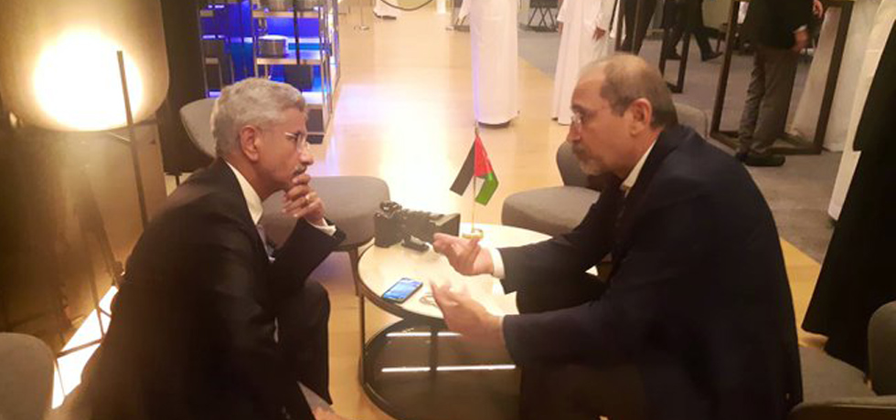 External Affairs Minister, Dr. S. Jaishankar meets Ayman Safadi, Minister of Foreign Affairs of Jordan