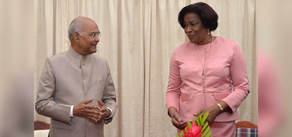 President Shri Ram Nath Kovind met H. E. Ms. Dame Susan Dougan, Governor General of St. Vincent and the Grenadines