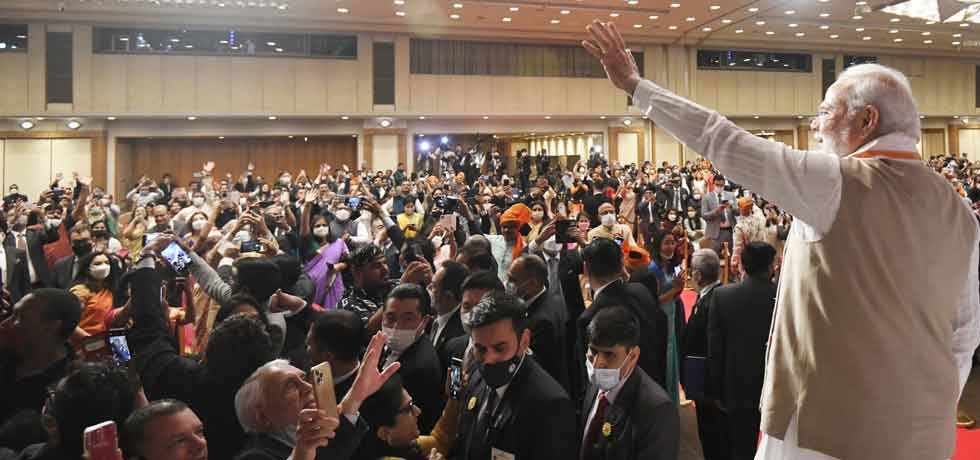 Prime Minister Shri Narendra Modi interacted with members of the Indian community in Tokyo.