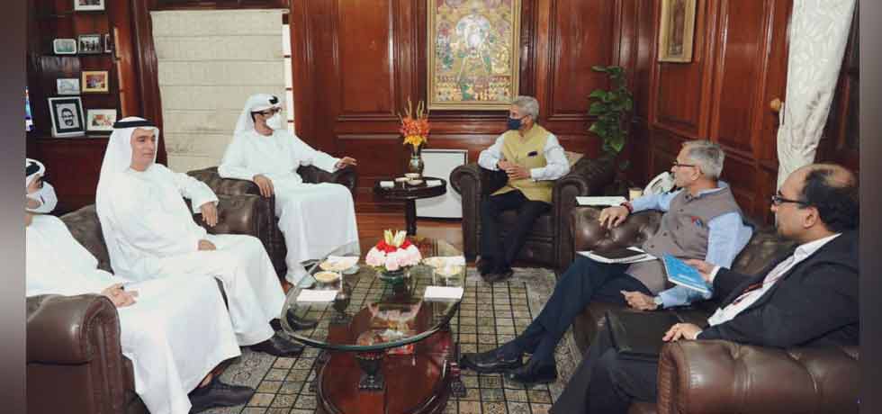 External Affairs Minister Dr. S. Jaishankar met H. E. Dr. Sultan Al Jaber, Minister of Industry and Advanced Technology and Special Envoy on Climate Change of UAE in New Delhi