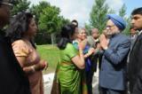 PM meeting with family members of Kanishka victims at Air India Memorial in Toronto (28 June 2010)