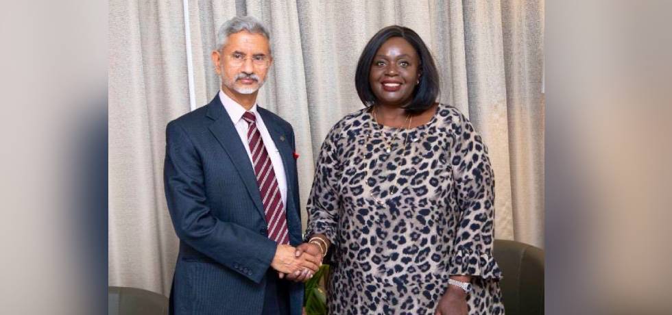 External Affairs Minister Dr. S. Jaishankar met H. E. Ms. Raychelle Omamo,  Cabinet Secretary for Foreign Affairs of Kenya