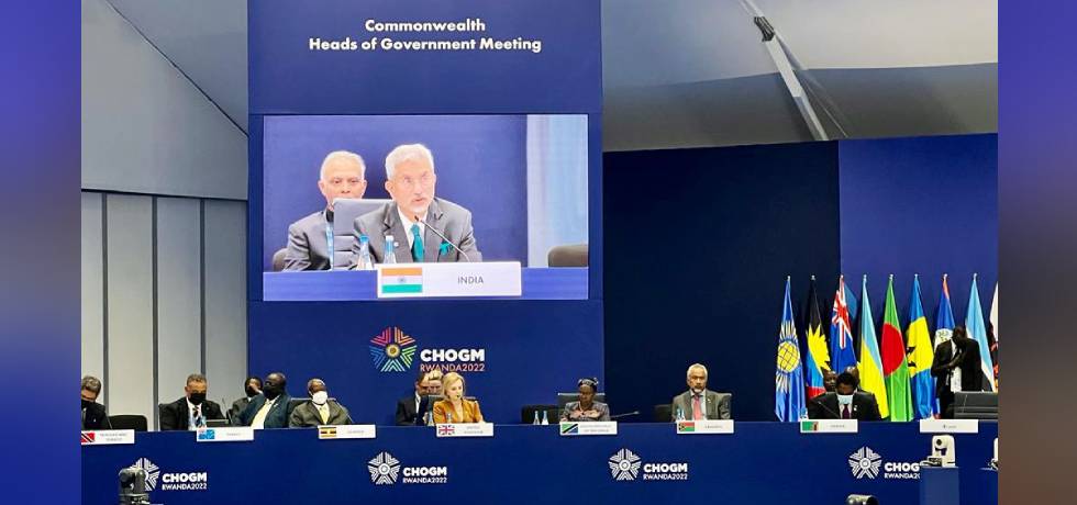External Affairs Minister Dr. S. Jaishankar addressed the CHOGM Leaders plenary session on post-Covid recovery
