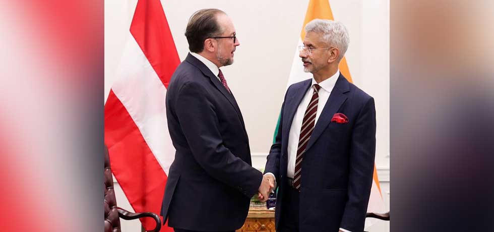 External Affairs Minister Dr. S. Jaishankar met H. E. Mr. Alexander Schallenberg, Foreign Minister of Austria in New York