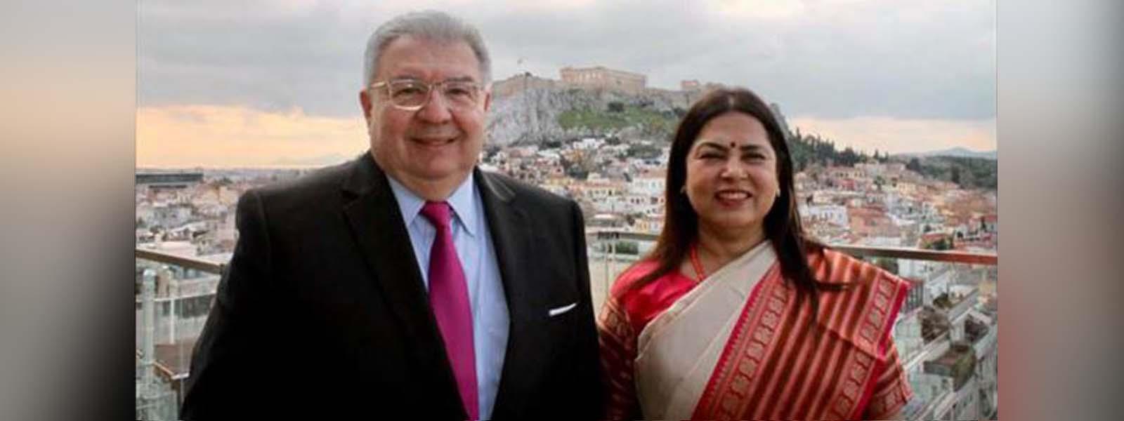 Minister of State for External Affairs, Smt. Meenakashi Lekhi met H. E. Professor John Chrysoulakis, Secretary General for Greeks Abroad & Public Diplomacy of Ministry of Foreign Affairs of Greece in Athens