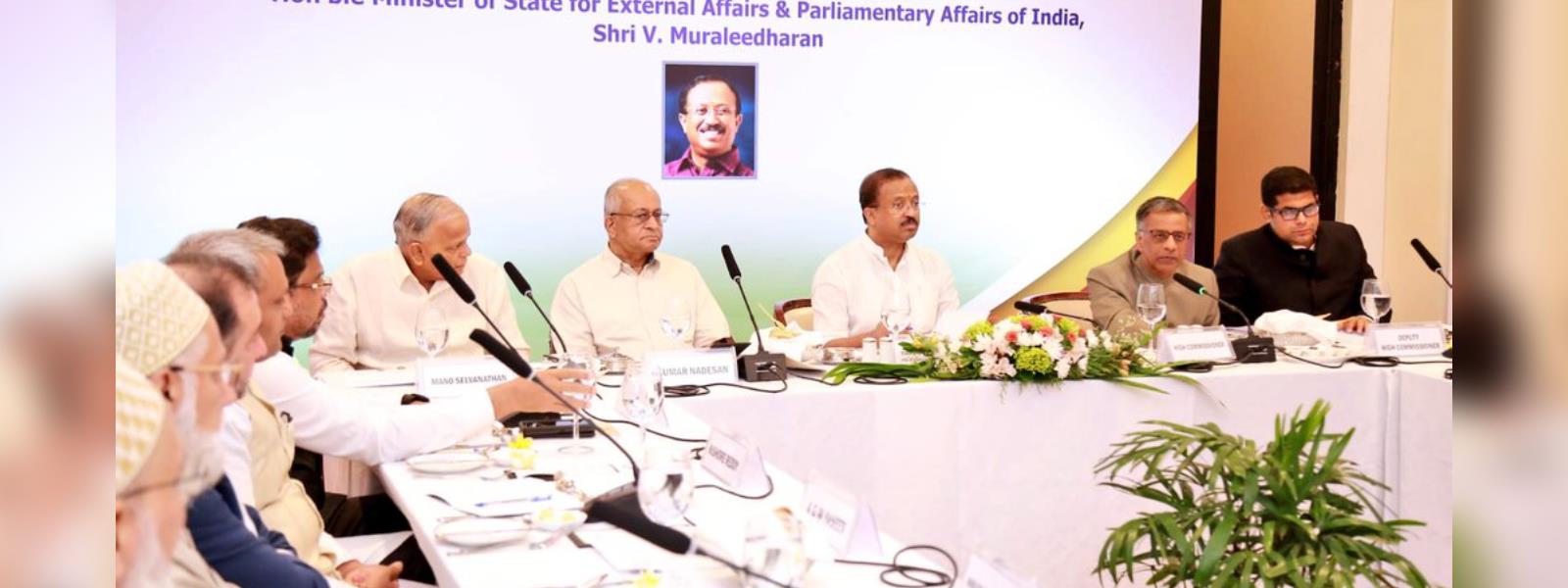 Minister of State for External Affairs Shri V. Muraleedharan interacted with the Indian diaspora in Colombo