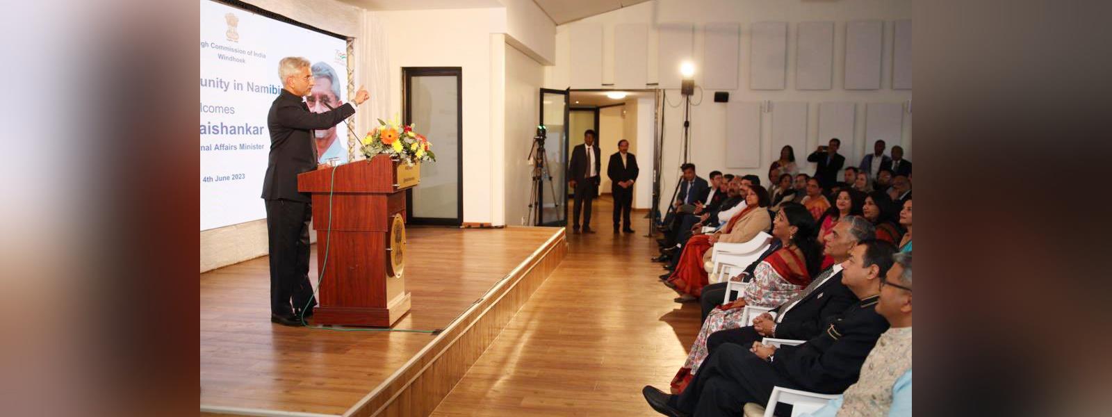 External Affairs Minister Dr. S. Jaishankar interacted with the Indian community in Windhoek, Namibia