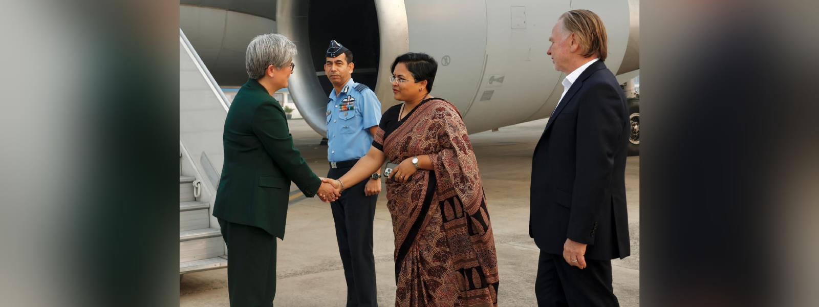Foreign Minister of Australia, H.E. Ms. Penny Wong arrived in New Delhi for the 2nd India-Australia 2+2 Ministerial Dialogue and the 14th Foreign Ministers&#39; Framework Dialogue
