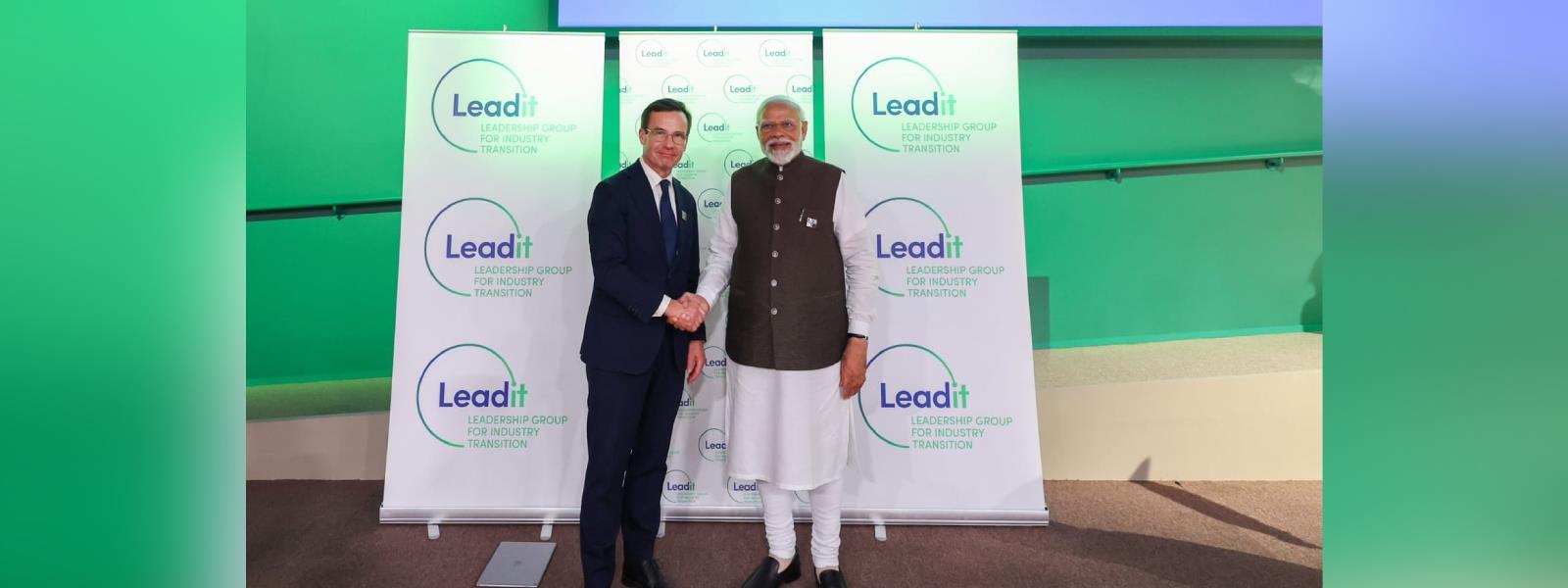 Prime Minister Shri Narendra Modi together with H.E. Mr. Ulf Kristersson, Prime Minister of Sweden, co-launched the Phase-II of the Leadership Group for Industry Transition (LeadIT 2.0) at COP-28 in Dubai