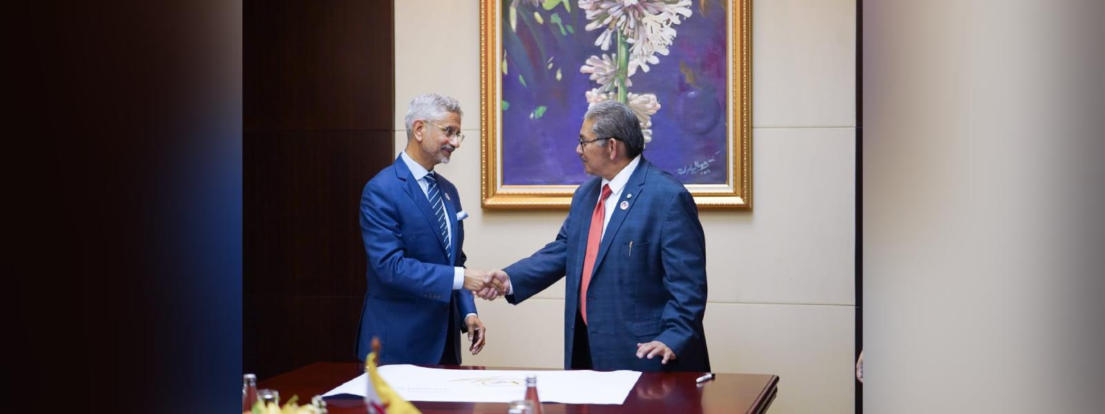 External Affairs Minister Dr. S. Jaishankar met H.E. Dato Erywan Pehin Yusof, Foreign Minister of Brunei on the sidelines of ASEAN meetings in Vientiane