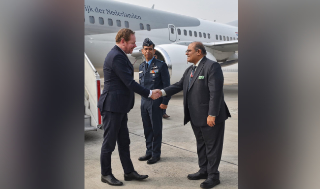 Minister of Foreign Affairs of the Kingdom of the Netherlands, H.E. Mr. David Van Weel arrived in New Delhi