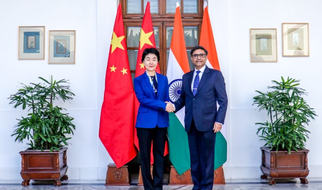 Foreign Secretary Shri Vikram Misri met H.E. Ms. Sun Haiyan, Vice Minister of the International Department of the Communist Party of China in New Delhi