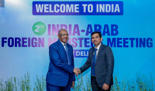 Minister of Foreign Affairs and International Cooperation of the Republic of Sudan, H.E. Mr. Mohieldin Salim Ahmed Ibrahim, arrived in New Delhi to participate in the 2nd India–Arab Foreign Ministers’ Meeting