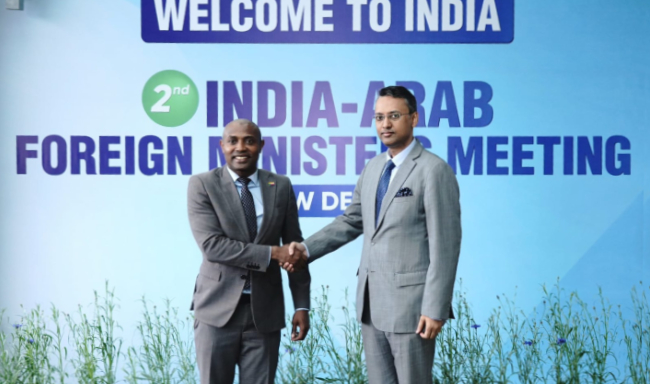 Minister of Foreign Affairs of Comoros, H.E. Mr. Mbae Mohamed arrived in New Delhi to participate in the 2nd India–Arab Foreign Ministers’ Meeting