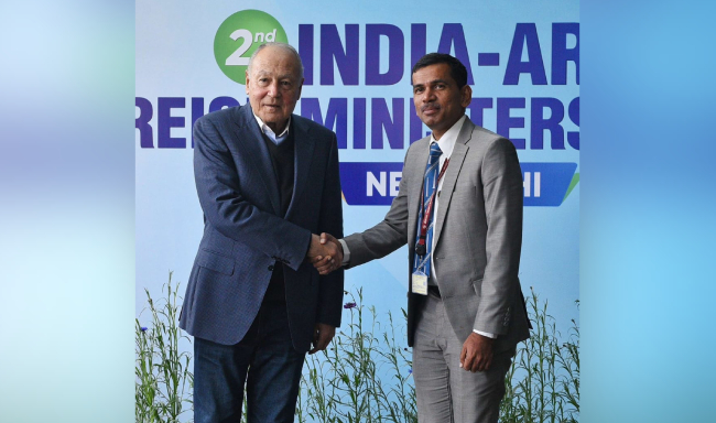 Secretary-General of the League of Arab States, H.E. Mr. Ahmed Aboul Gheit arrived in New Delhi to participate in the 2nd India–Arab Foreign Ministers’ Meeting