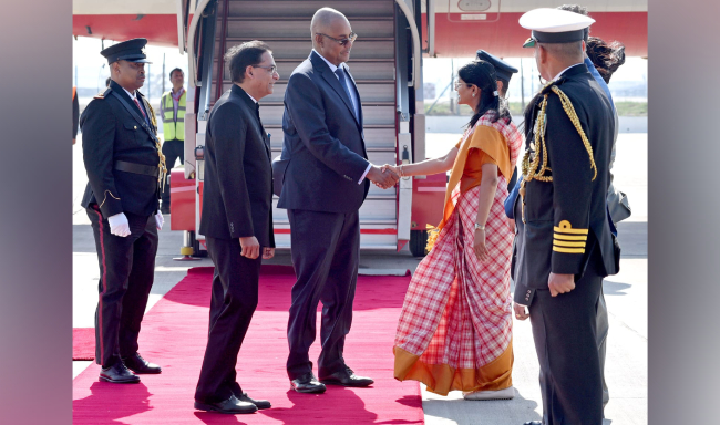 President of the Republic of Seychelles, H.E. Dr. Patrick Herminie arrived in New Delhi