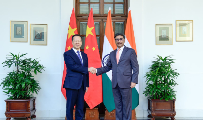 Foreign Secretary Shri Vikram Misri met H.E. Mr. Ma Zhaoxu, Executive Vice Foreign Minister of China in New Delhi