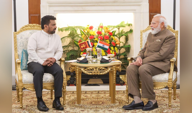 Prime Minister Shri Narendra Modi held discussions with H.E. Mr. Anura Kumara Disanayaka, President of Sri Lanka on the sidelines of the India AI Impact Summit at Hyderabad House