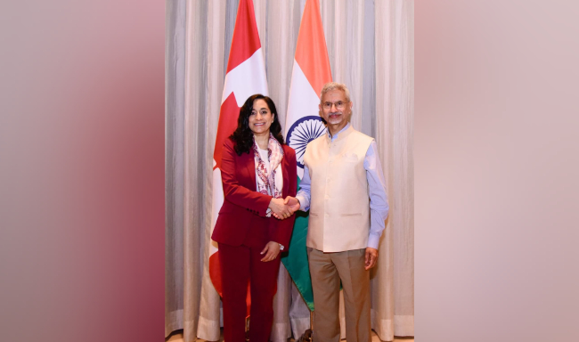 External Affairs Minister Dr. S. Jaishankar met H.E. Ms. Anita Anand, Minister of Foreign Affairs of Canada in New Delhi
