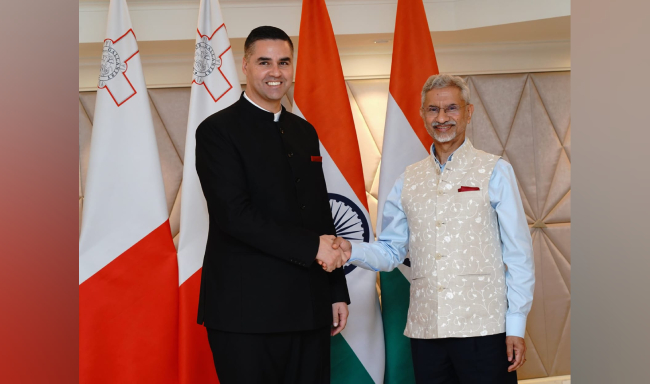 External Affairs Minister Dr. S. Jaishankar met H.E. Mr. Ian Borg, Deputy Prime Minister & Minister of Foreign Affairs of Malta on the sidelines of Raisina Dialogue 2026 in New Delhi