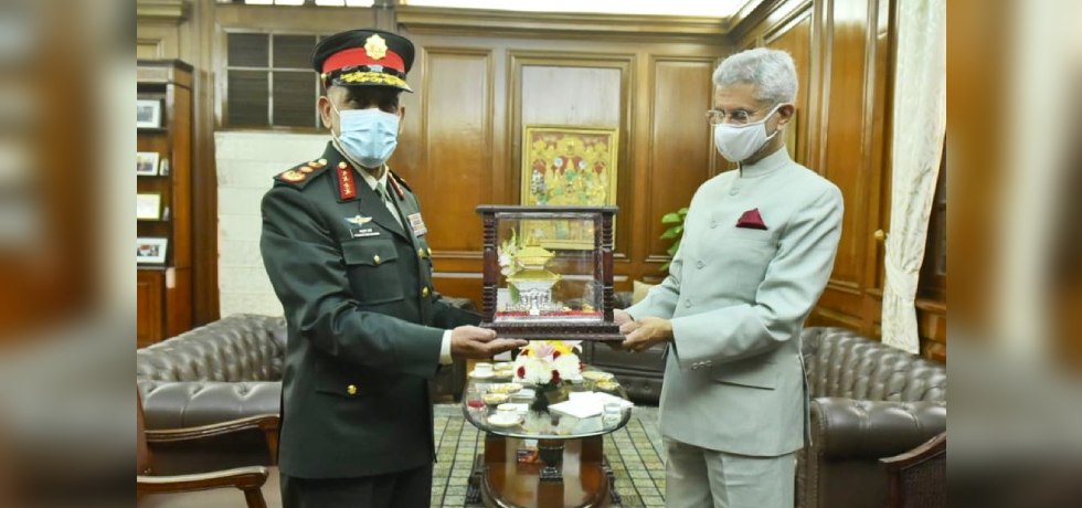 External Affairs Minister, Dr. S. Jaishankar receives General Prabhu Ram Sharma, Chief of Army Staff, Nepali Army