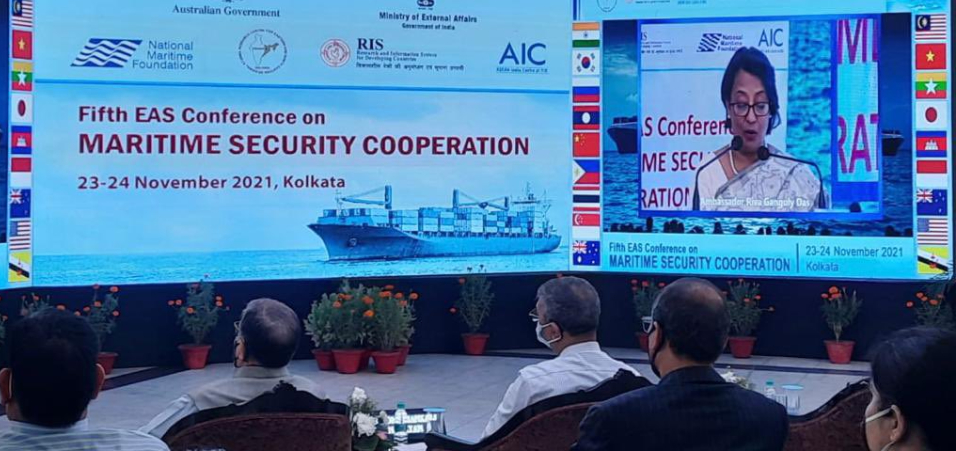 Secretary (East) delivers the keynote address during the 5th EAS Conference on Maritime Security Cooperation