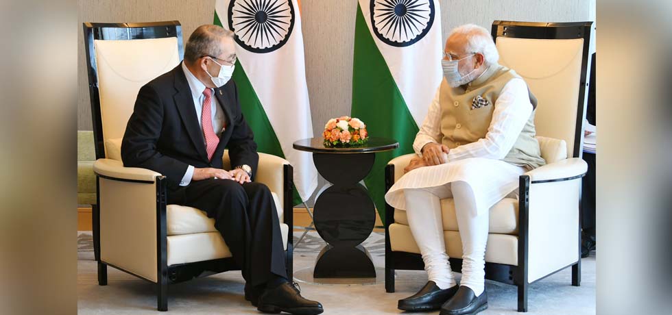 प्रधानमंत्री श्री नरेंद्र मोदी की टोक्यो में एनईसी के निदेशक मंडल के अध्यक्ष डॉ. नोबुहिरो एंडो से मुलाकात